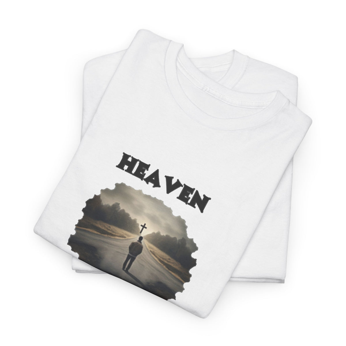 Heaven - so many roads only one way - Unisex Heavy Cotton Tee