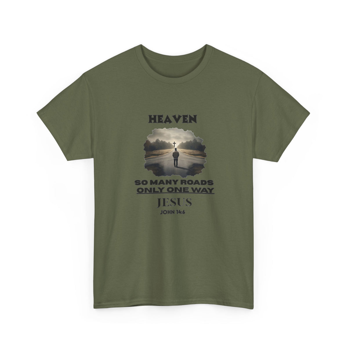 Heaven - so many roads only one way - Unisex Heavy Cotton Tee