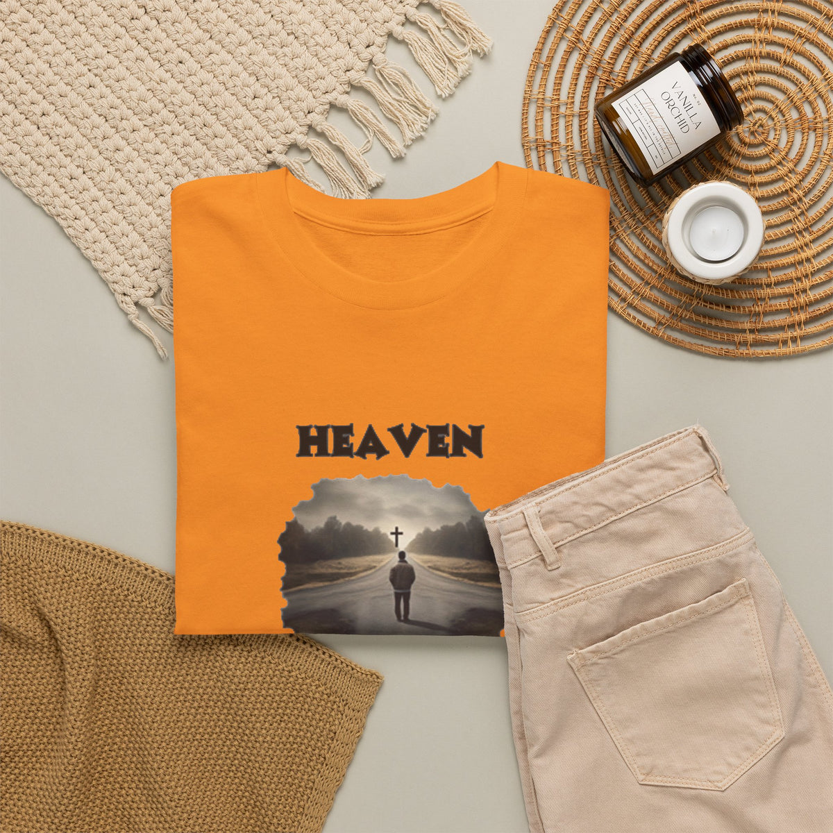 Heaven - so many roads only one way - Unisex Heavy Cotton Tee