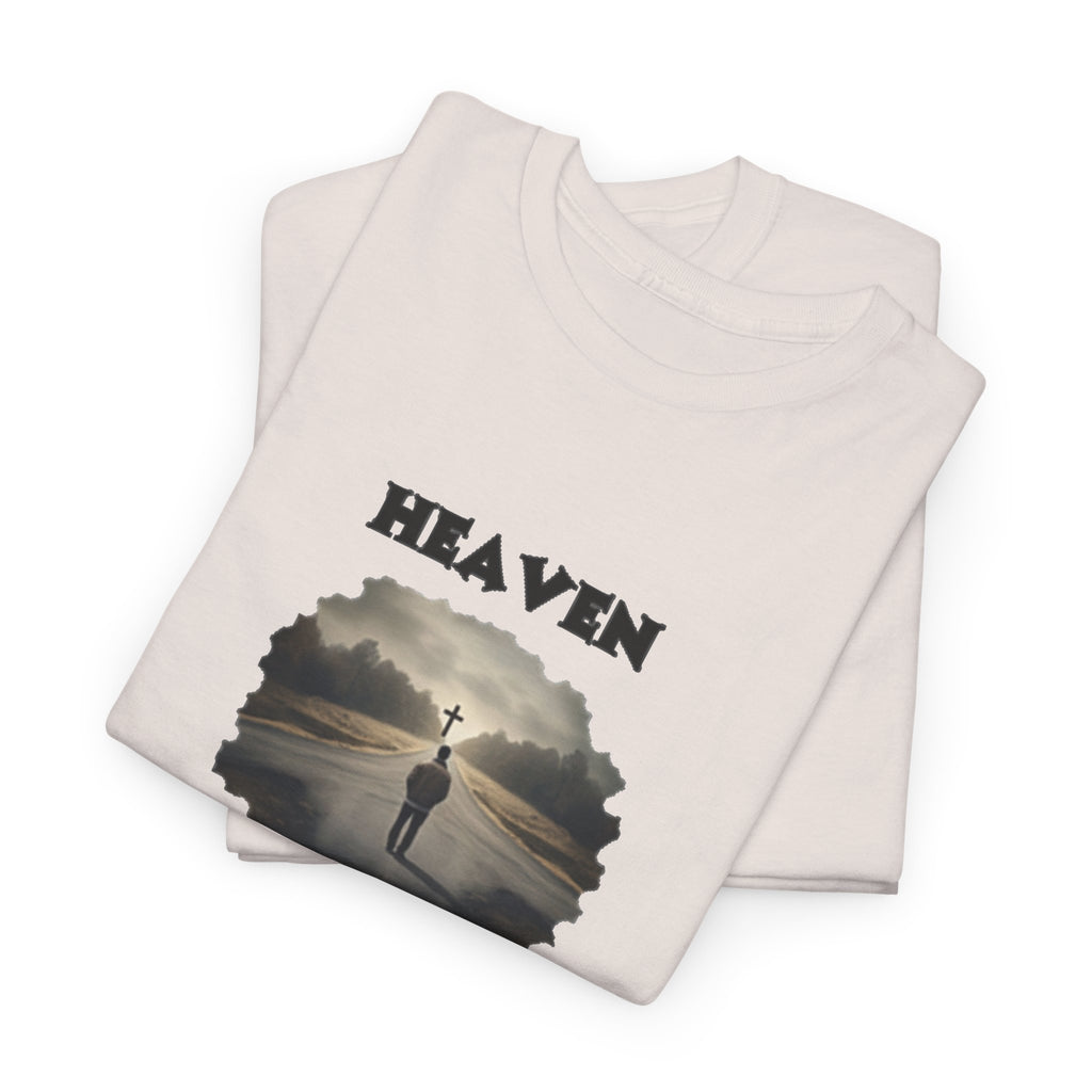 Heaven - so many roads only one way - Unisex Heavy Cotton Tee