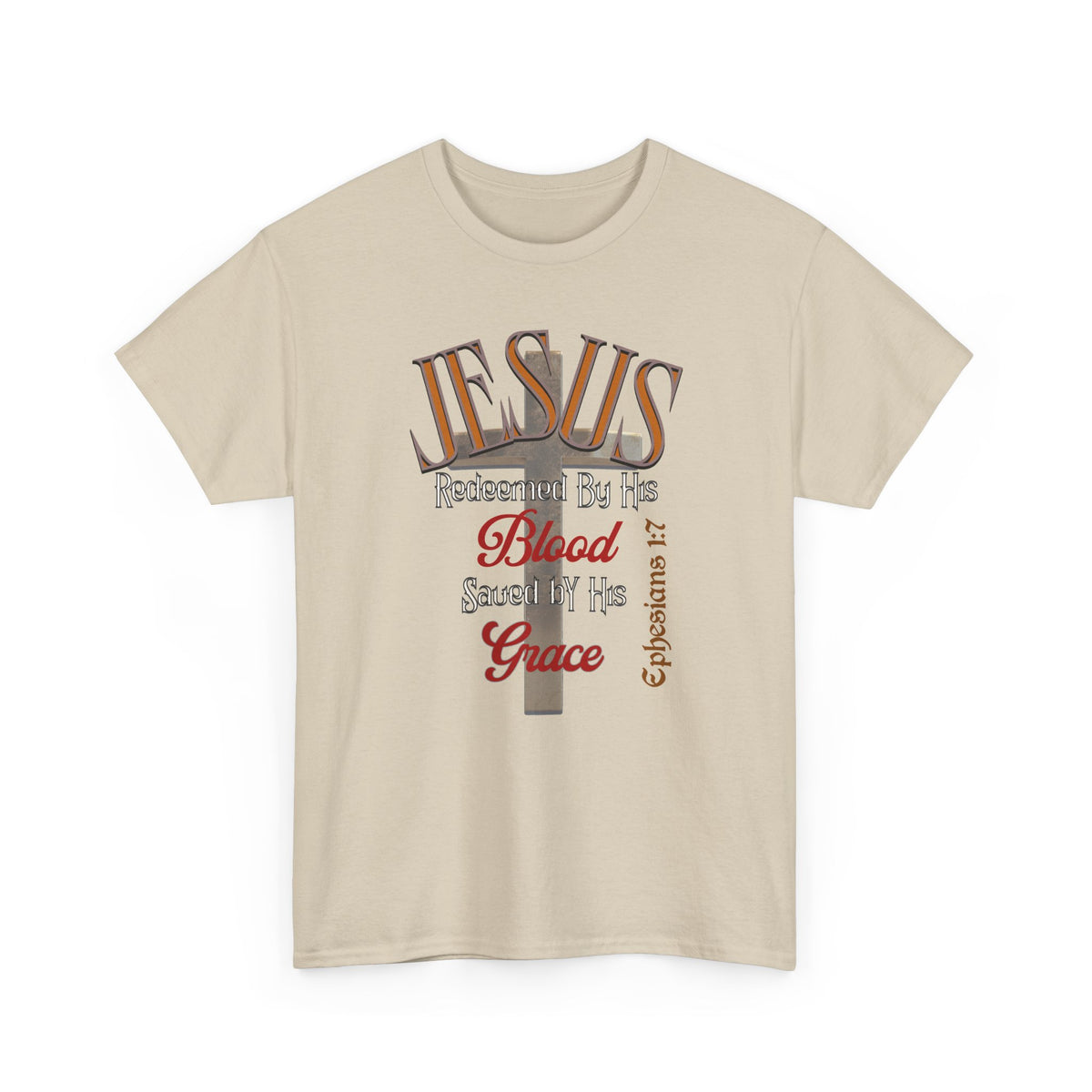 Redeemed by His Blood - Unisex Heavy Cotton Tee