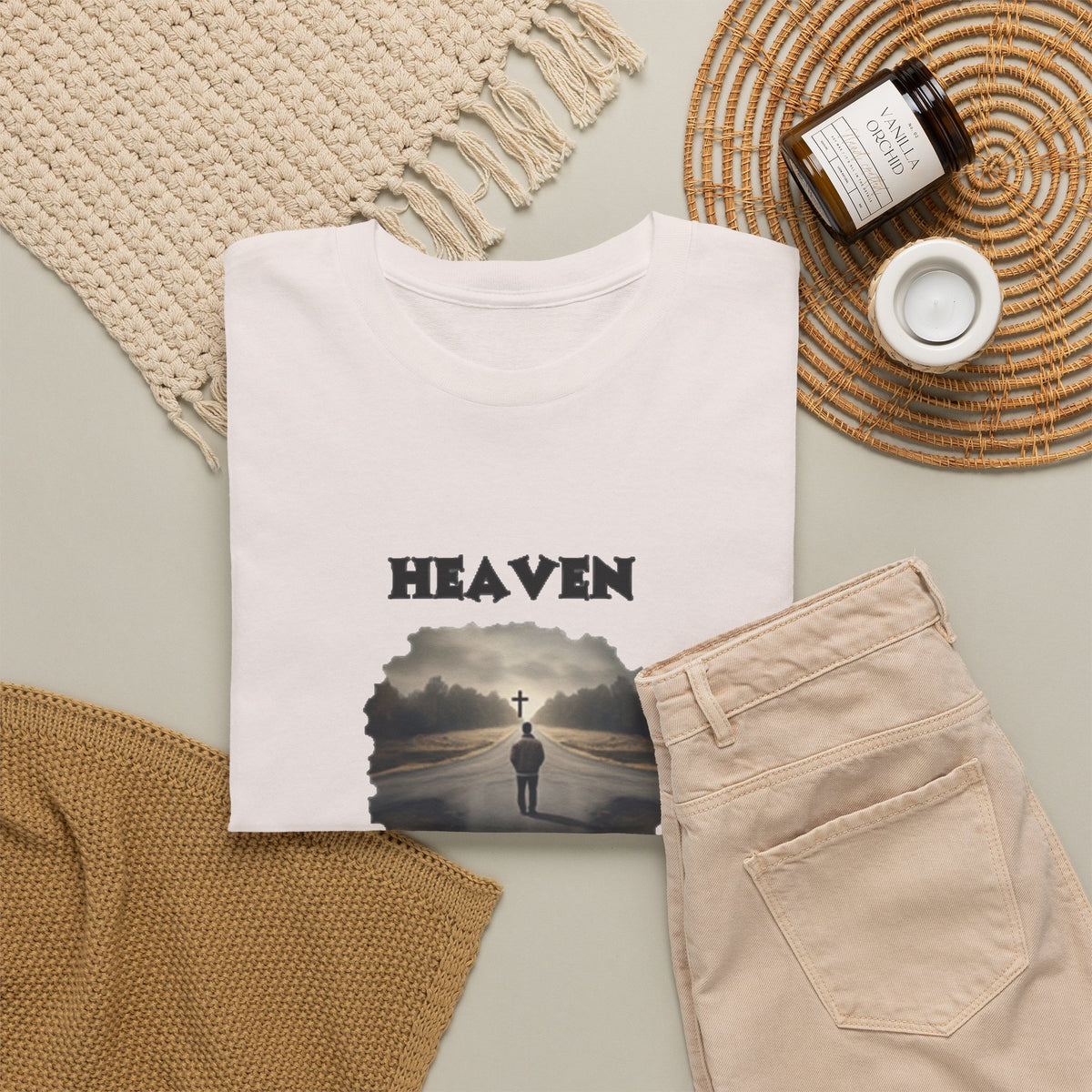 Heaven - so many roads only one way - Unisex Heavy Cotton Tee