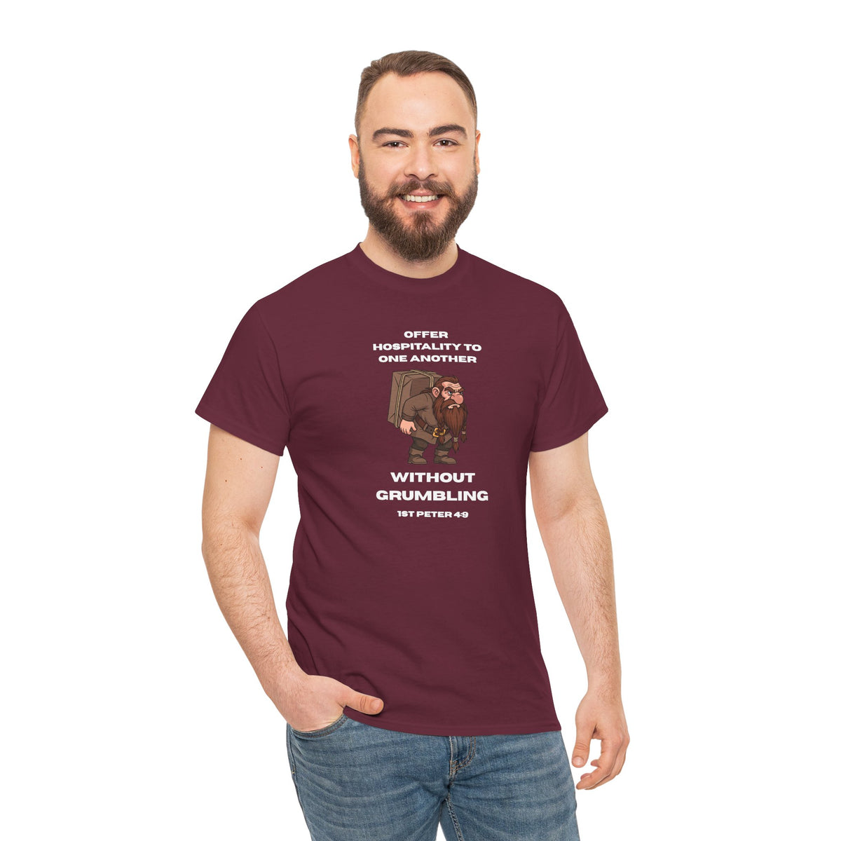 Offer Hospitality to One Another - T-Shirt — "Offer Hospitality to One Another Without Grumbling" (1 Peter 4:9)