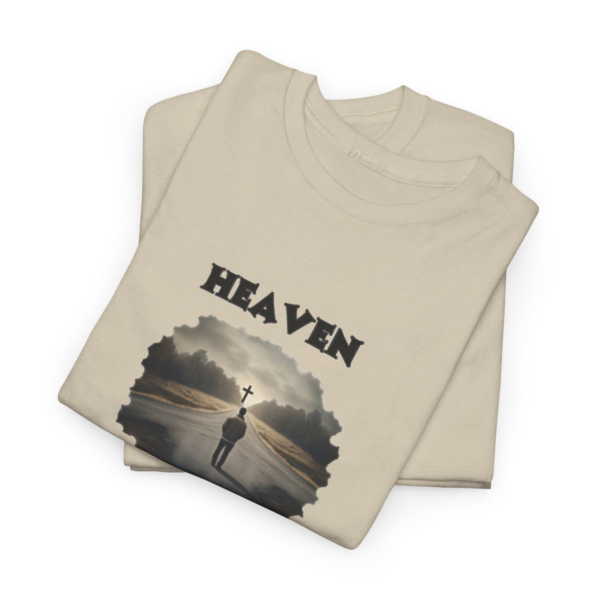 Heaven - so many roads only one way - Unisex Heavy Cotton Tee