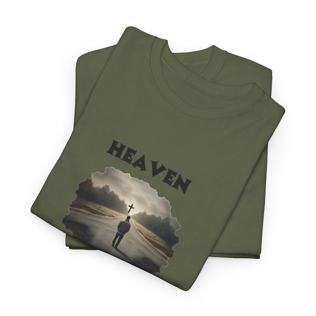 Heaven - so many roads only one way - Unisex Heavy Cotton Tee