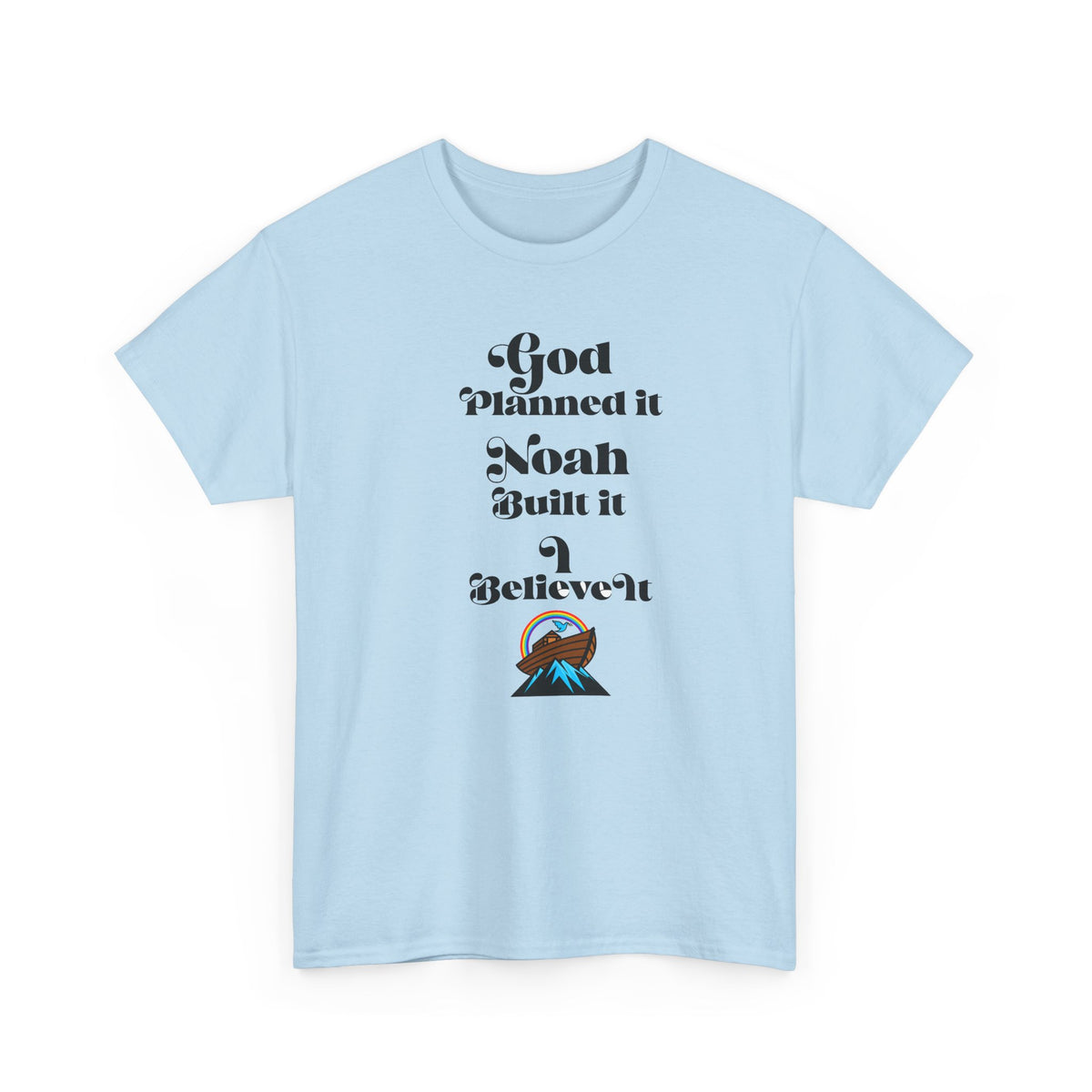 Noah Built It T-Shirt — "God Planned It, Noah Built It" Christian Faith Tee