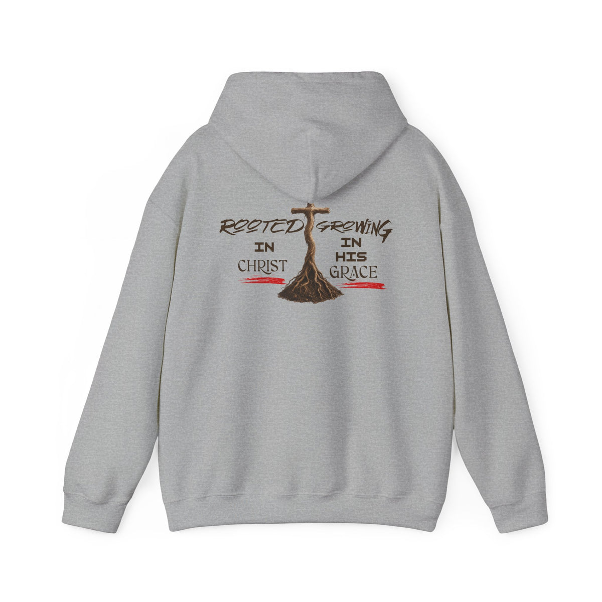 Hoodie — Rooted in Christ, Growing in His Grace Christian Faith Pullover