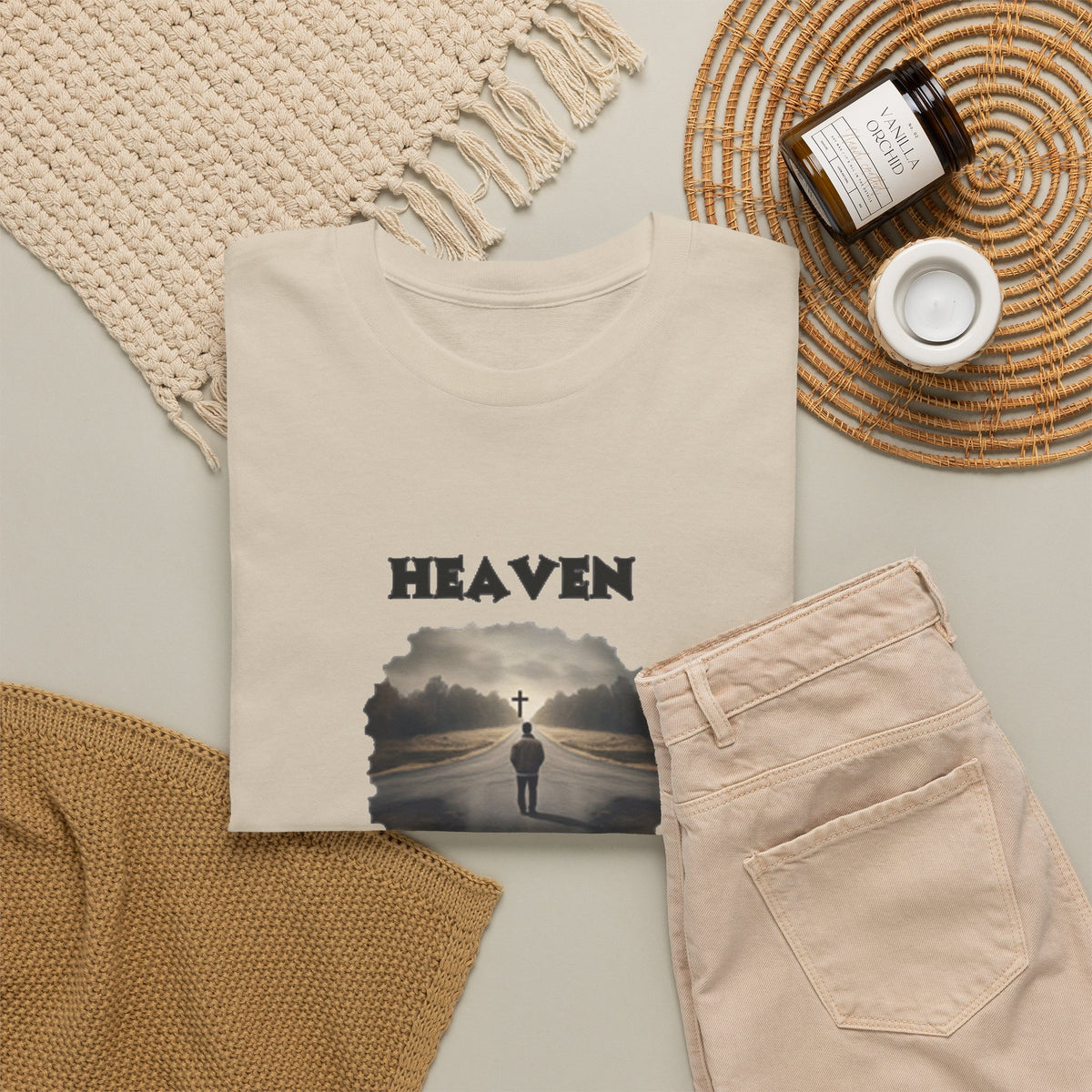 Heaven - so many roads only one way - Unisex Heavy Cotton Tee