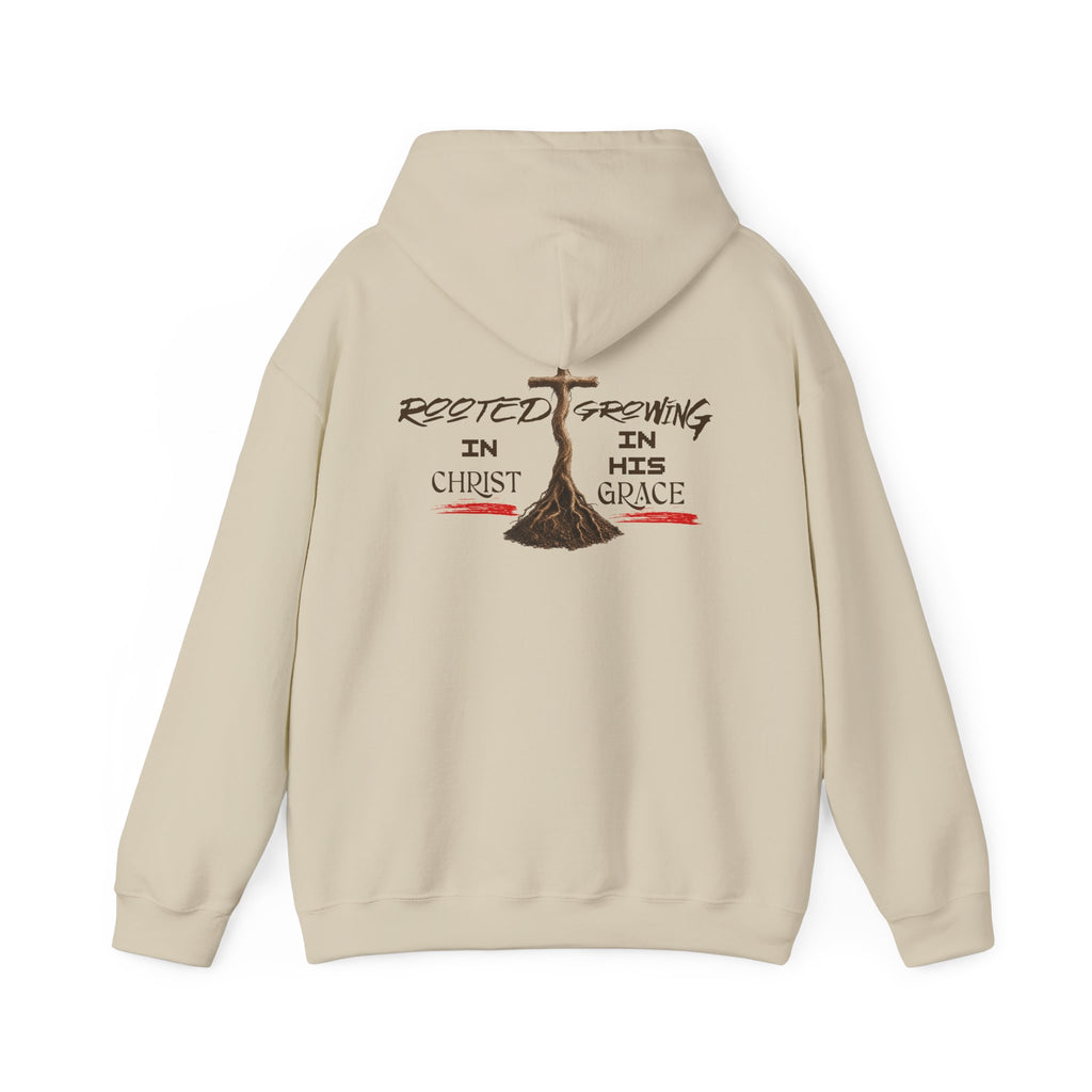 Hoodie — Rooted in Christ, Growing in His Grace Christian Faith Pullover