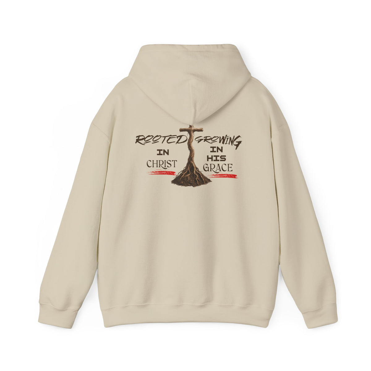 Hoodie — Rooted in Christ, Growing in His Grace Christian Faith Pullover