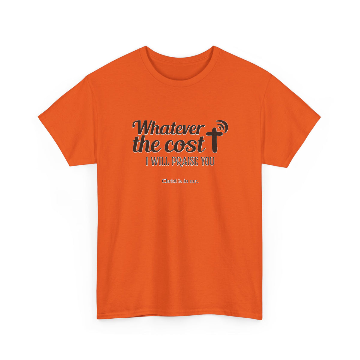 Christian Praise T-Shirt — "Whatever the cost I will praise You" Faith Graphic Tee