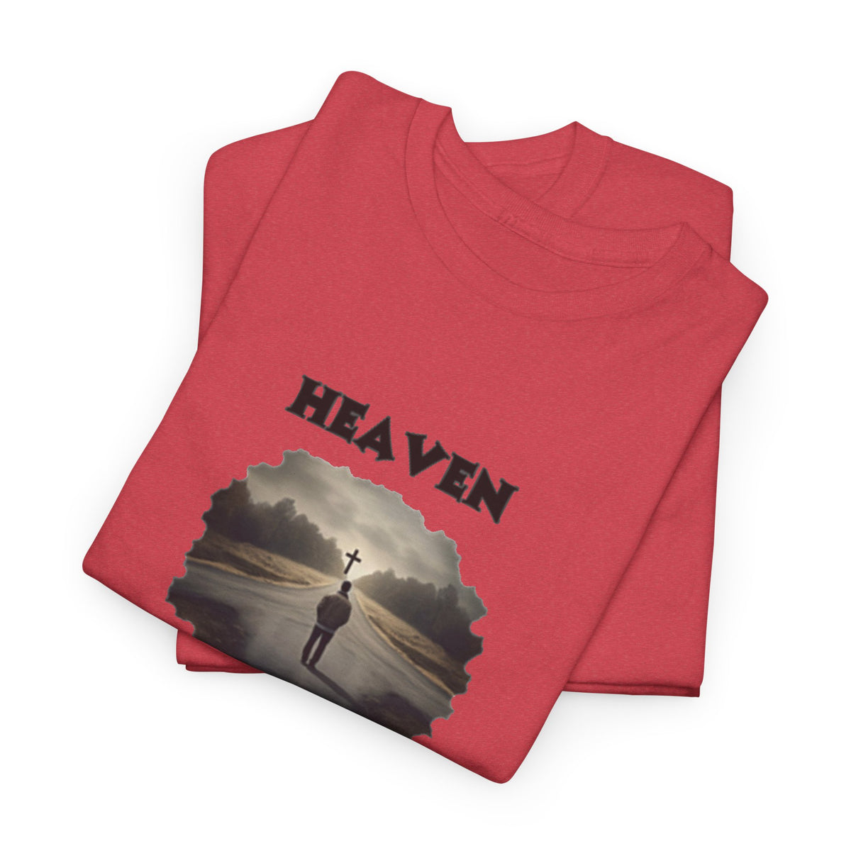 Heaven - so many roads only one way - Unisex Heavy Cotton Tee