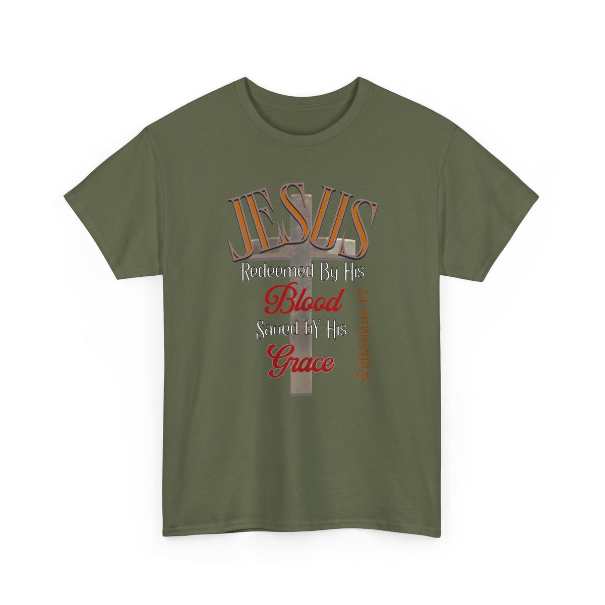 Redeemed by His Blood - Unisex Heavy Cotton Tee