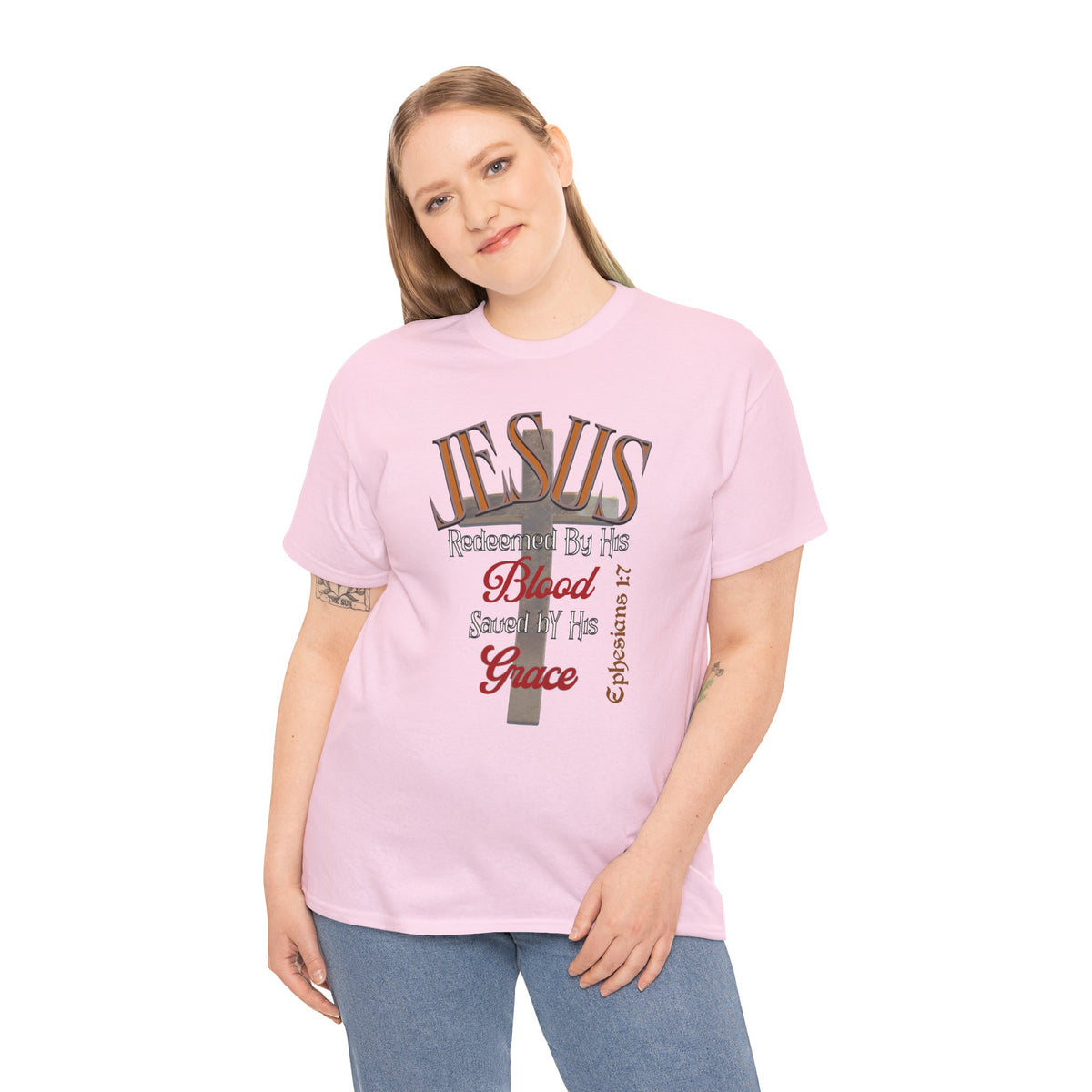 Redeemed by His Blood - Unisex Heavy Cotton Tee