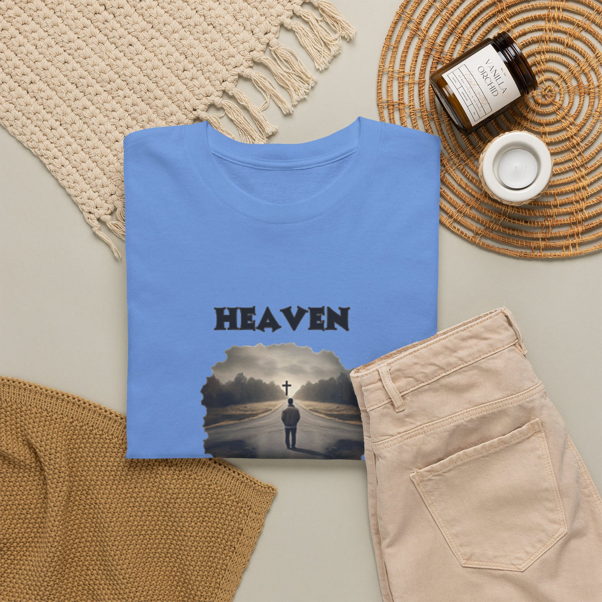 Heaven - so many roads only one way - Unisex Heavy Cotton Tee