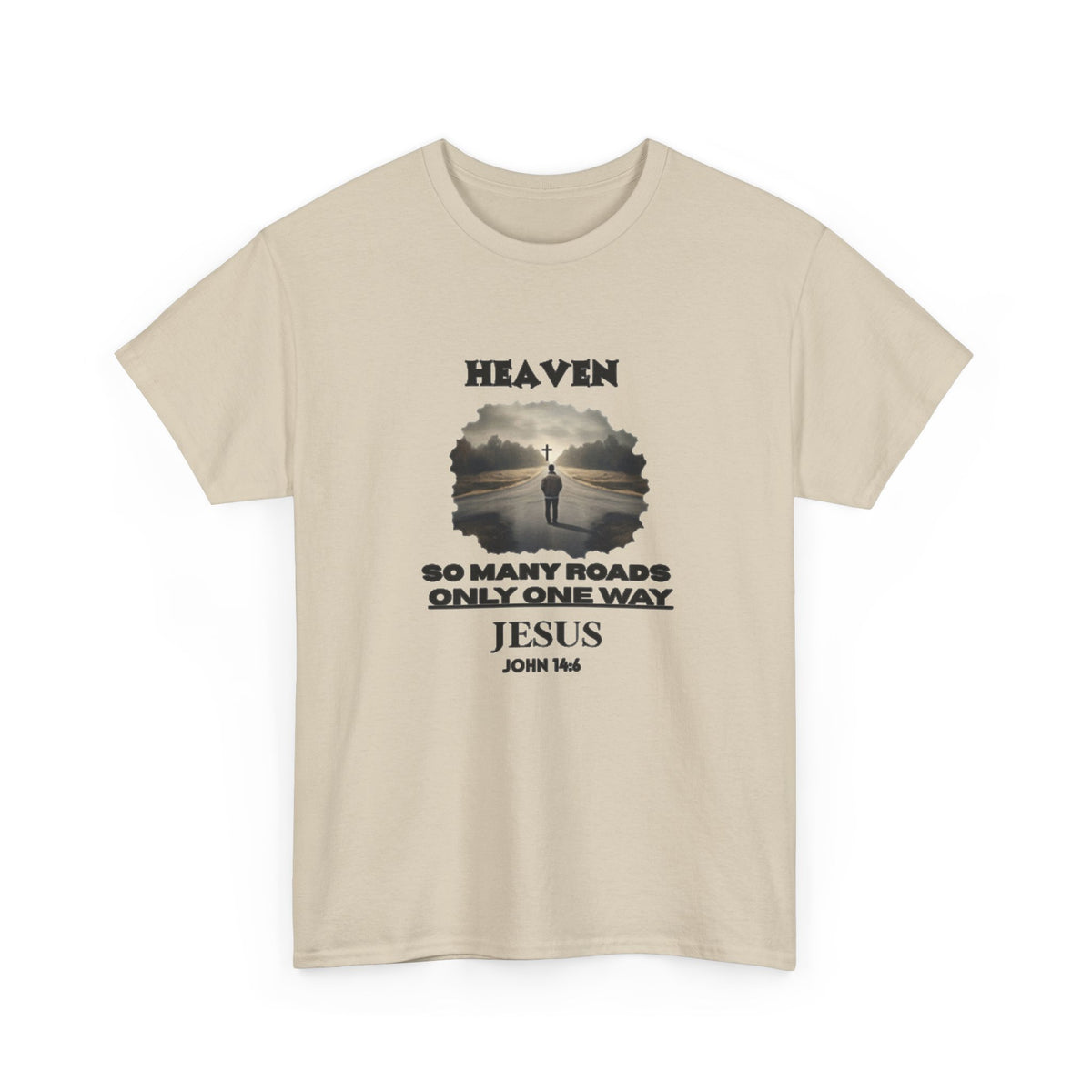 Heaven - so many roads only one way - Unisex Heavy Cotton Tee