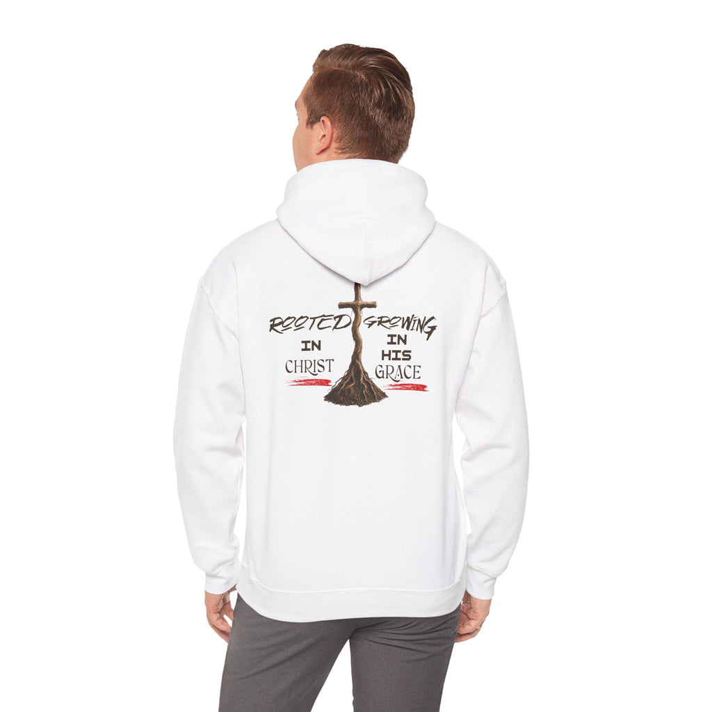 Hoodie — Rooted in Christ, Growing in His Grace Christian Faith Pullover