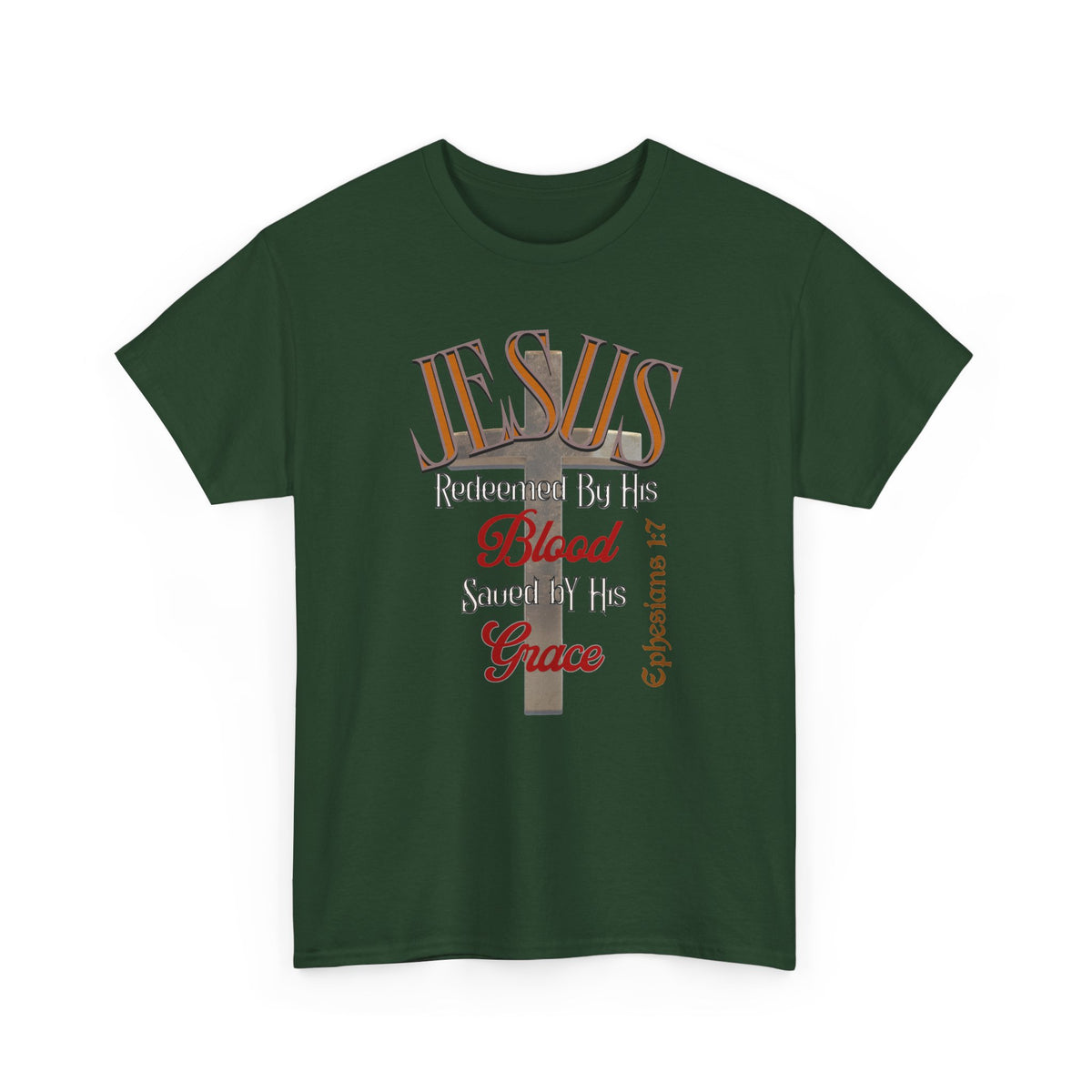 Redeemed by His Blood - Unisex Heavy Cotton Tee